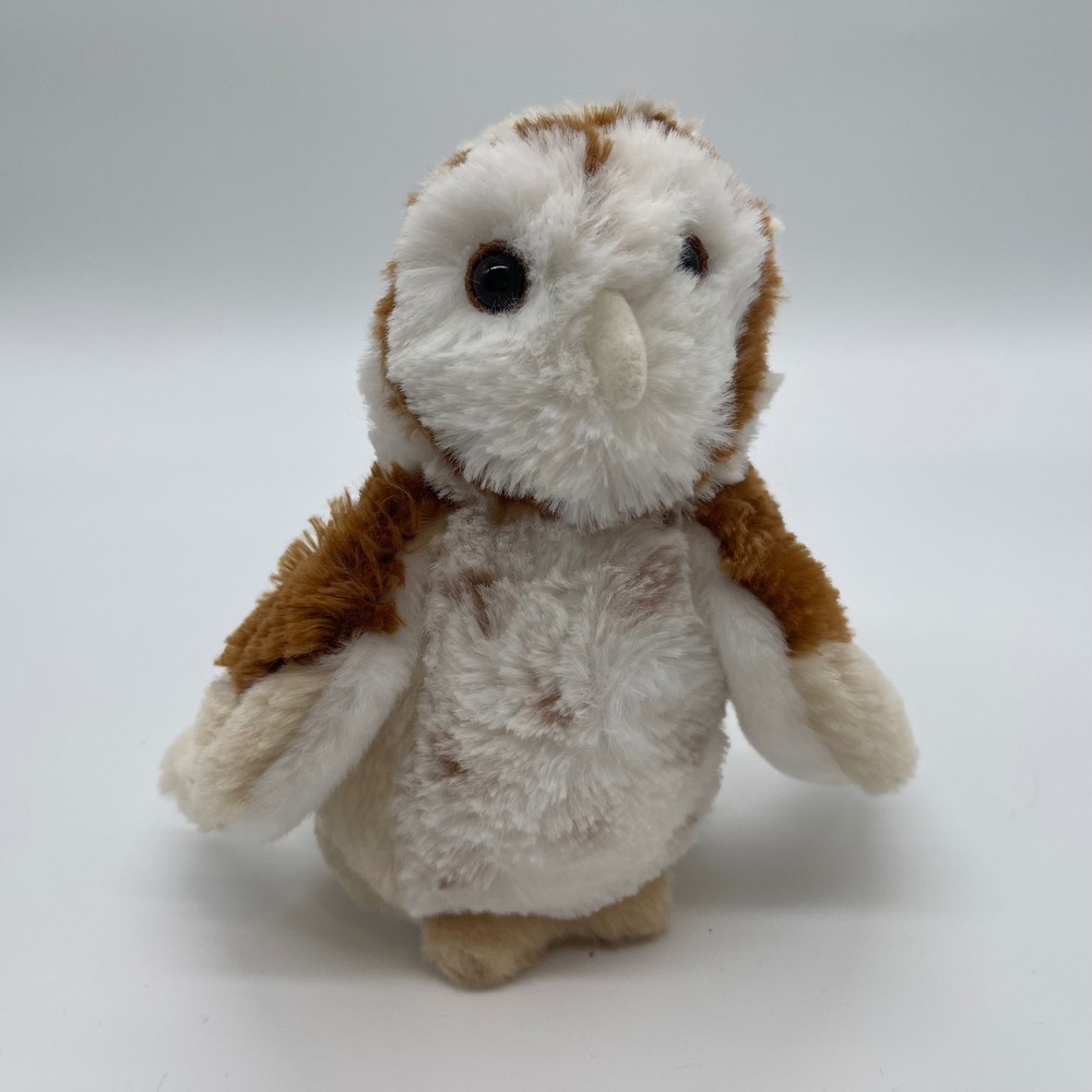 Douglas Cuddle Toys Barn Owl Plush Stuffed Animal Brown White Bird 7 inch
